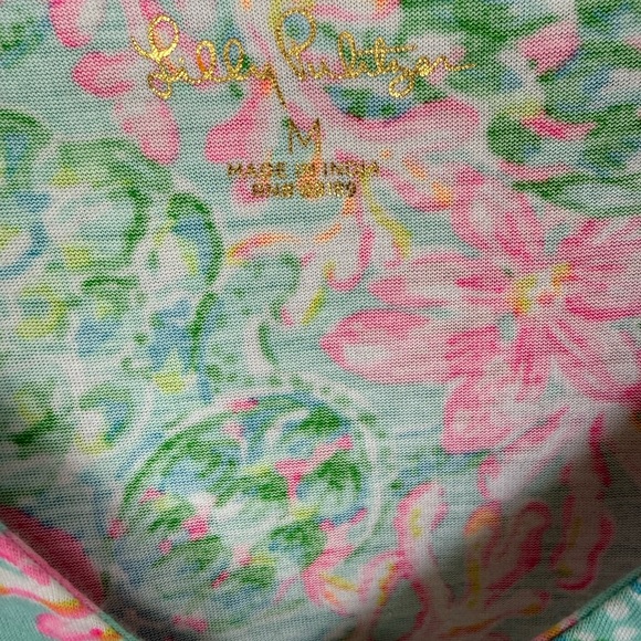 Lilly Pulitzer Mint Green Dress with Pink Floral Print - Picture 3 of 3